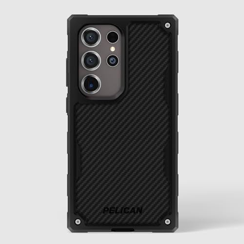 Pelican Shield - Funda para Samsung Galaxy S24 Ultra [6.8 pulgadas] [Carga inalámbrica] [Protección contra caídas MIL-STD de 21 pies] Funda para Samsung Galaxy S24 Ultra - Funda resistente con soporte