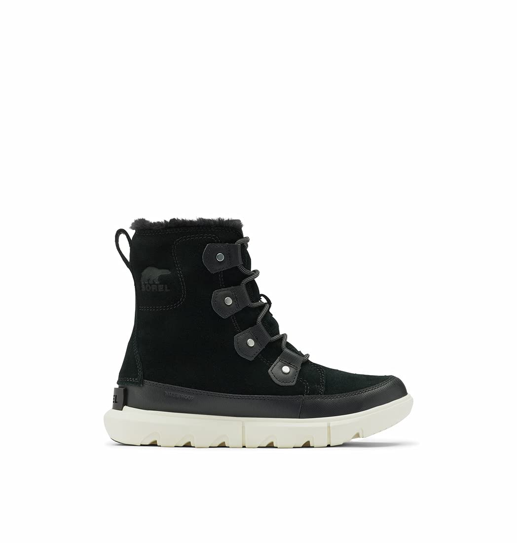 Sorel Explorer Joan WP, Botas de invierno impermeables, Mujer, Black Fawn Explorer 2 Joan Faux Fur, 39.5 EU