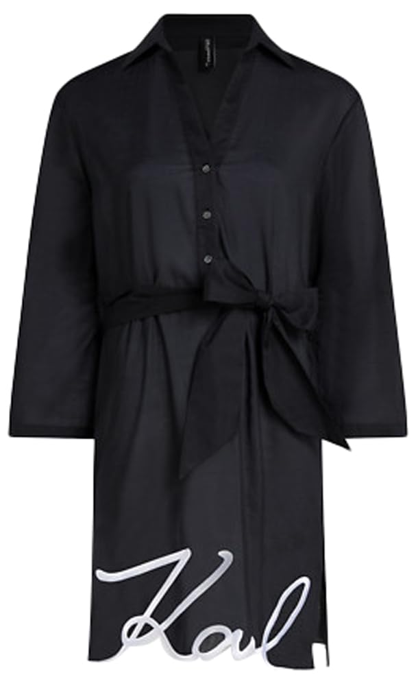 KARL LAGERFELD B.V Lagerfeld, Women's, Karl DNA Signature Beach Dress Sunsuit, Negro, S Mujeres