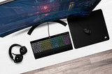 Corsair K55 RGB Pro Membrana Teclado para Juegos con Cable, IP42, Resistente al Polvo y a los derrames, 6 Teclas Macro con integración Elgato, Compatible con iCUE, QWERTY UK, PC, Mac, Xbox, Color