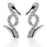 Orphelia OD-5323 - Pendientes de oro blanco 750 con diamante (0,16 ct), color blanco