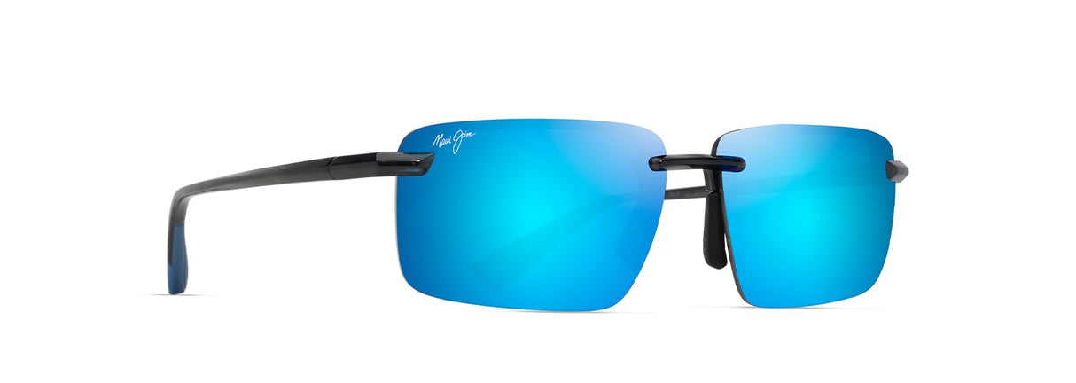 Maui Jim Laulima Gafas, Shiny Trans Dark Grey, 61-14-140 Unisex Adulto