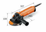 FEIN Amoladora angular CG 17-150, Ø 150mm, 1700Watt, Velocidad en vacío variable 2 400-9 700 1/min, empuñadura antivibración, para trabajos de desbaste y tronzado efectivos, peso según EPTA 2,50 kg