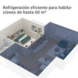 Climatizador móvil SUNTEC Coolfixx 12000 BTU APP - Aire acondicionado móvil y silencioso con control Smart App - Deshumidificador para habitaciones de hasta 60 m2 - Refrigeración y calefacción móvil