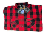 Bikers Gear Australia - Camisa protectora de franela para motocicleta con forro de aramida multicolor Rojo/Negro large