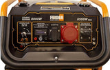 FEIDER Grupo Electrogénico Gasolina Trifásico 8500 W Tecnología AVR, Arranque Eléctrico, Motor 19 CV, Capacidad Tanque 25 L, Asa De Transporte, Kit De Ruedas Astillero – FG8500ES