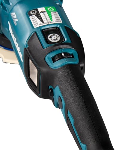 Makita DPO600TKX1 Pulidora excéntrica, 1 batería más cargador en estuche de transporte, azul, 18 V/5,0 Ah