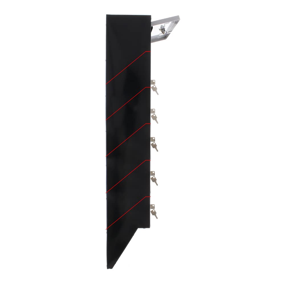 Buzón Depot 6 de Rottner, de 6 módulos, Color Plata / Negro, Ideal para comunidades o para exterior (en una zona protegida), acero, Cerradura de cilindro, Tarjetero para cada módulo