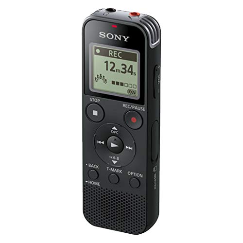 Sony ICD-PX470 - Grabadora de voz digital con 4 GB, USB, ranura micro SD y grabación mp3 y PCM lineal, Negro, Estándar