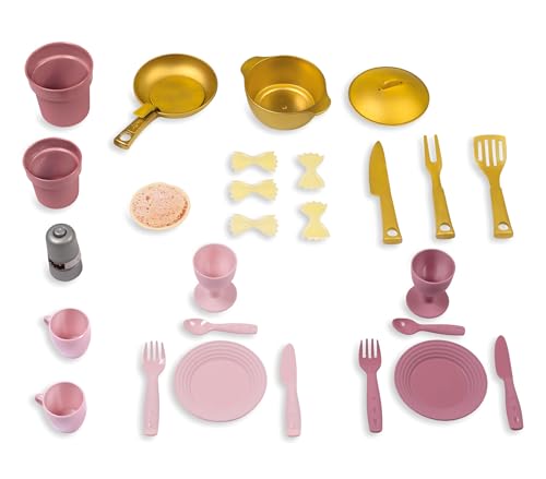 Smoby – Loft Cocina de Juguete Fleur – Cocina Infantil de Estilo Loft Moderno con fogones, Horno, Nevera y 27 Accesorios, para niños a Partir de 3 años