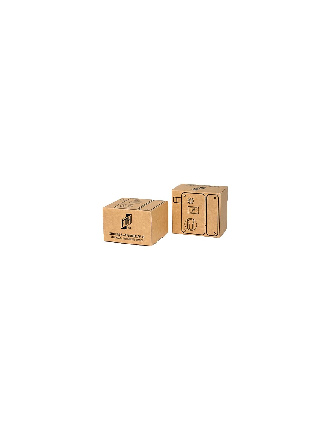 FTH – Carcasa de bloqueo vertical aplica FTH AH45, agujero de cilindro, tiro, apertura derecha, maletero 75 x 130 mm, eje 45 mm, maletero y tiro negro mate, pernas de latón