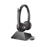 HP Inc. Poly Savi 8220 - Savi 8200 series - Headset - On-Ear - DECT / Bluetooth - kabellos - Adapter USB-A via Bluetooth - Schwarz - Zoom Certified, UC-zertifiziert (8D3F2AA)