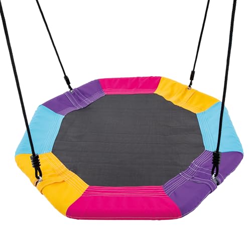 Intex 44112 – Columpio con balancín Nido Octogonal, Acero, Gris, 201 x 235 x 200 cm