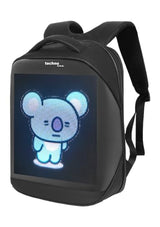 Technoline Mochila LED, mochila para ordenador portátil, mochila publicitaria, personalización, fuente, animación, imágenes, transferencia de datos a través de Bluethooth, control a través de la
