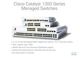 Switch gestionado Cisco Catalyst 1300-24XT, 20 Puertos de 10G de Cobre, 4x10GE SFP+ Combo, protección Limitada de por Vida (C1300-24XT)