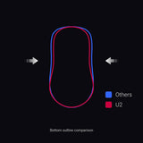 Ratón Gaming Inalámbrico BenQ Zowie U2 para eSports, tecnología esports, receptor mejorado, ligero de 60 g, sensor de 3200 DPI, 5 botones, vida de batería de 70 horas.