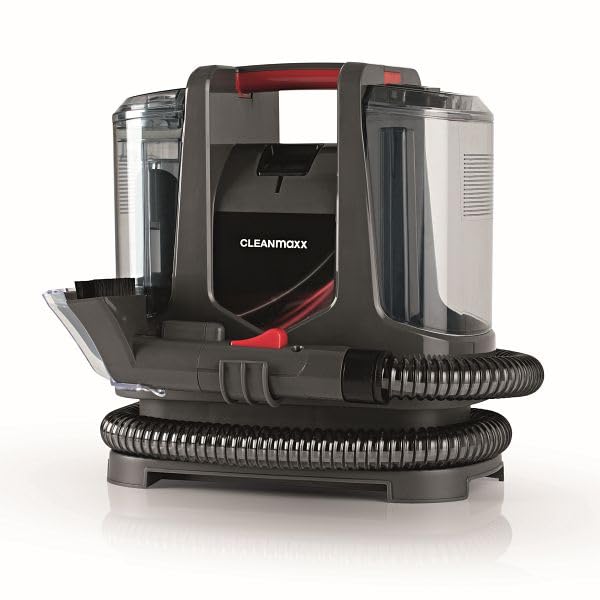 CLEANmaxx Aspirador lavador, limpiador de alfombras, limpiador de tapicerías | Para tapicerías de coches y sofás y más | Aspirador en húmedo para pulverizar, limpiar, aspirar | Incl. accesorios