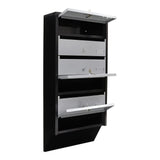 Buzón Depot 6 de Rottner, de 6 módulos, Color Plata / Negro, Ideal para comunidades o para exterior (en una zona protegida), acero, Cerradura de cilindro, Tarjetero para cada módulo