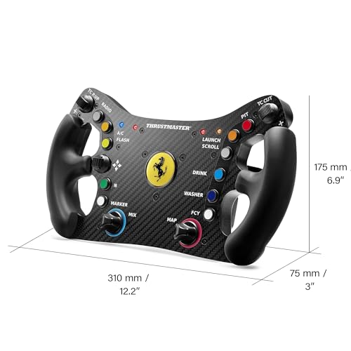 Thrustmaster Ferrari 488 GT3 Wheel Add-On, Aro de Volante de Carreras, PC, PS5, PS4, Xbox Series X|S, Xbox One, Con Licencia Oficial de Ferrari