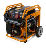 FEIDER Grupo Electrogénico Gasolina Trifásico 8500 W Tecnología AVR, Arranque Eléctrico, Motor 19 CV, Capacidad Tanque 25 L, Asa De Transporte, Kit De Ruedas Astillero – FG8500ES