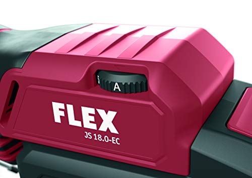 Flex JS 18.0-EC/5.0 489778 - Sierra de calar con batería (sierra de 18 V, 5,0 Ah, velocidad de carrera sin carga: 0-3500 /min, carrera de 26 mm, carrera de péndulo 4)