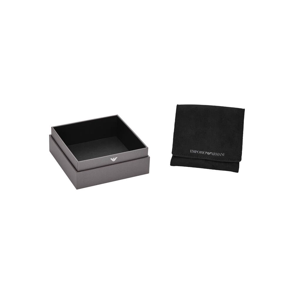 Emporio Armani Pendientes de plata de ley para mujer, EG3617040, talla única, Plata de ley, Sin piedra preciosa
