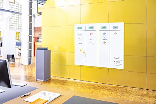 SIGEL GL520 Pizarra de cristal megnética di vetro / whiteboard, 150 x 100 cm, apenas aparecen reflejos, blanco mate - Artverum