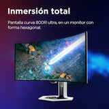 Lenovo Legion Pro 34WD-10 – Monitor Curvo Gaming WQHD 34" OLED (240 Hz, 0.03 ms MPRT, 21:9, HDMI 2.1 + DP 1.4, AMD FreeSync Premium Pro, VESA 100 x 100 mm) Soporte Inclinación/Altura/Giro – Blanco
