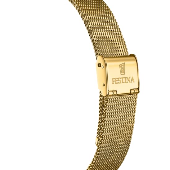 Reloj FESTINA para Mujer F20023/1 Swiss Made Caja de Acero Inoxidable 316l Dorado Correa de Acero Inoxidable 316l Dorado