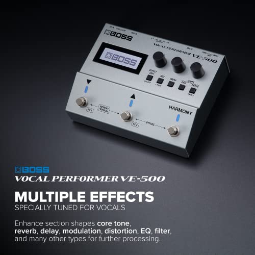 Procesador vocal BOSS VE-500 | Unidad de multiefectos vocal avanzada para guitarristas cantantes | Potentes herramientas para tu pedalera | Armonía automática y corrección de tono | Vocoder | Looper