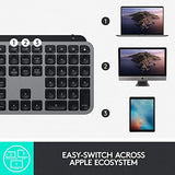 Logitech MX Keys for Mac - Teclado inalámbrico avanzado, QWERTY Inglés Reino Unido - Gris