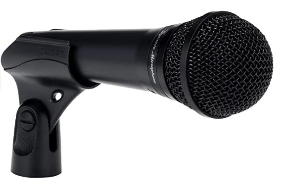 Shure PGA58 Micrófono dinámico: micrófono Vocal de Mano con Interruptor de Encendido/Apagado, Conector XLR de 3 Pines, Cable de 15 'XLR a QTR, Adaptador de Soporte y Punta de Cremallera (PGA58-QTR-E)