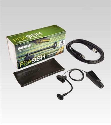 Shure PGA98H - Micrófono dinámico de Condensador para Instrumento con Cuello de Cisne y Cable XLR a XLR