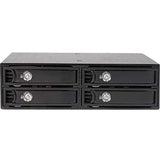 StarTech.com Backplane Rack Móvil de 4 Bahías para Unidades de Disco SATA/SAS de 2,5 Pulgadas - Intercambio en Caliente de SSDs o HDDs de 5 a 15mm - Compatible con SAS II y SATA III (SATSASBP425)