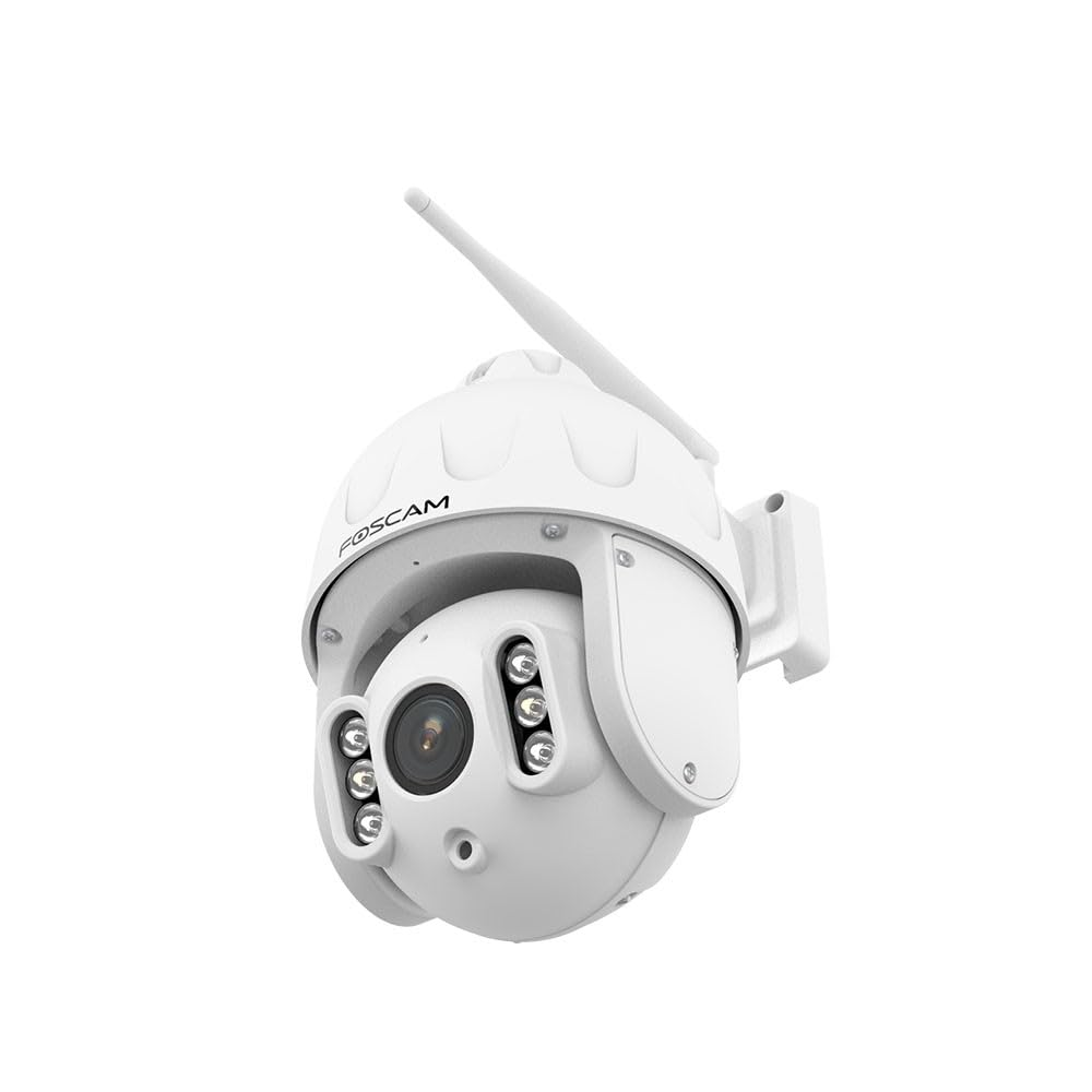 Foscam Cámara IP Domo PTZ Wi-Fi para Exteriores de 8MP con focos y Seguimiento Inteligente SD8P Blanca