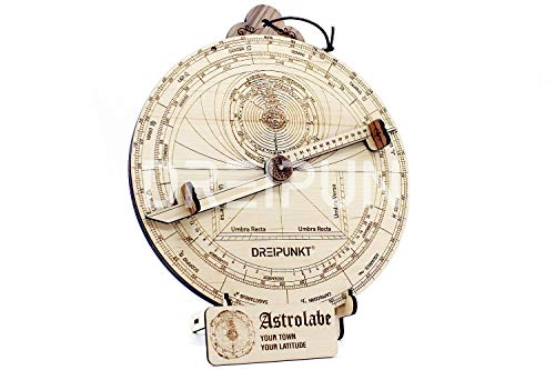 Dreipunkt Verlag Maqueta de astrolabio Deluxe Edition: maqueta de madera noble de astrolabio