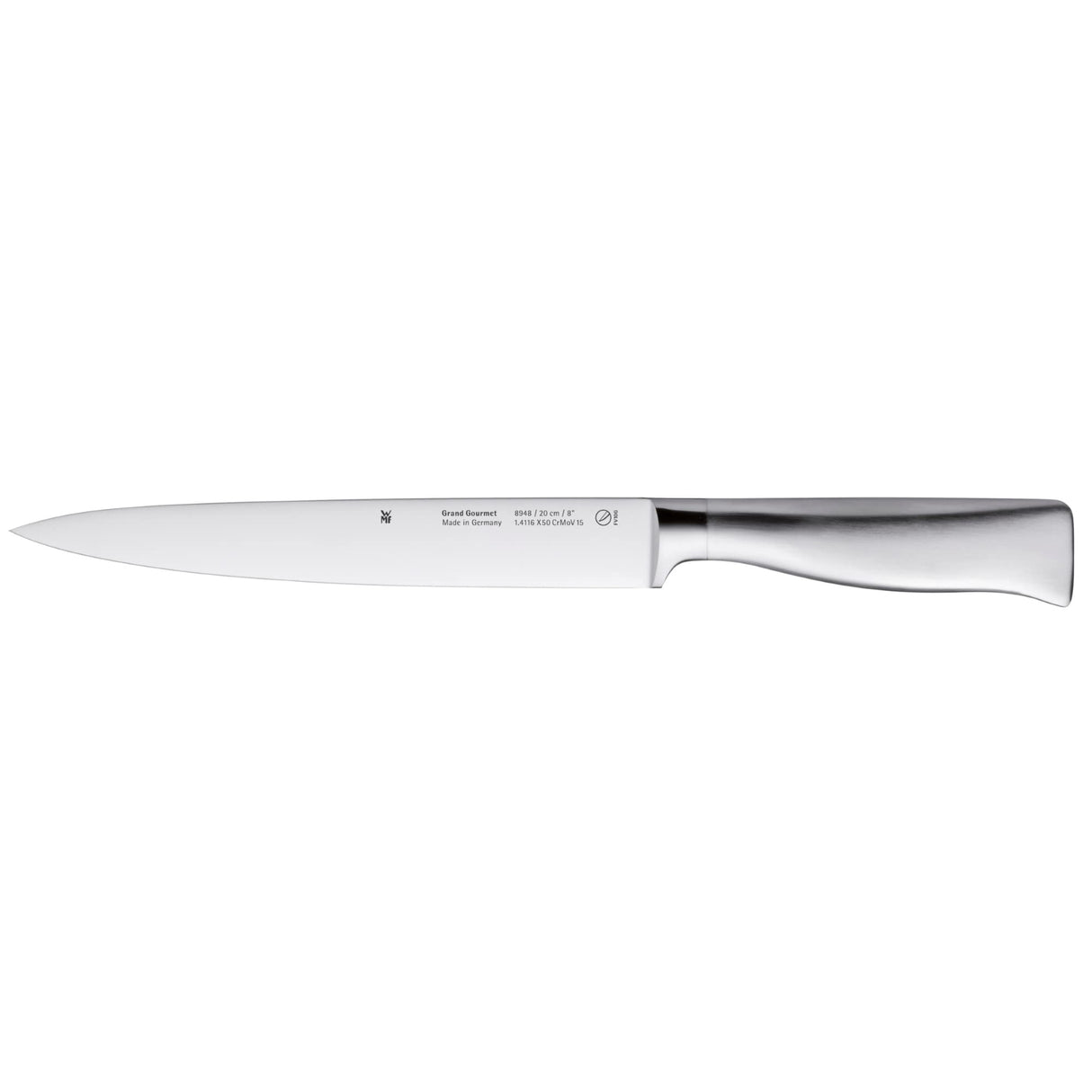 WMF Grand Gourmet - Juego 6 Piezas, 4 Cuchillos con Hoja Insertada de Acero Templado Completamente Forjado y Tijeras Multiusos con Soporte FlexTec de Acero Inoxidable