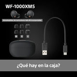 Auriculares inalámbricos con Noise Cancelling SONY WF-1000XM5, bluetooth, auriculares in-ear, micrófono, hasta 24 horas de batería, carga rápida, IPX4, Alexa y Google Assitant, iOS y Android - Negro