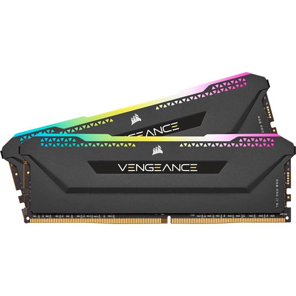 CORSAIR Vengeance RGB Pro SL 32GB (2x16GB) DDR4 3200 (PC4-25600) C16 1.35V Módulos de Memoria de Alto Rendimiento Optimizados para AMD Ryzen - Negro