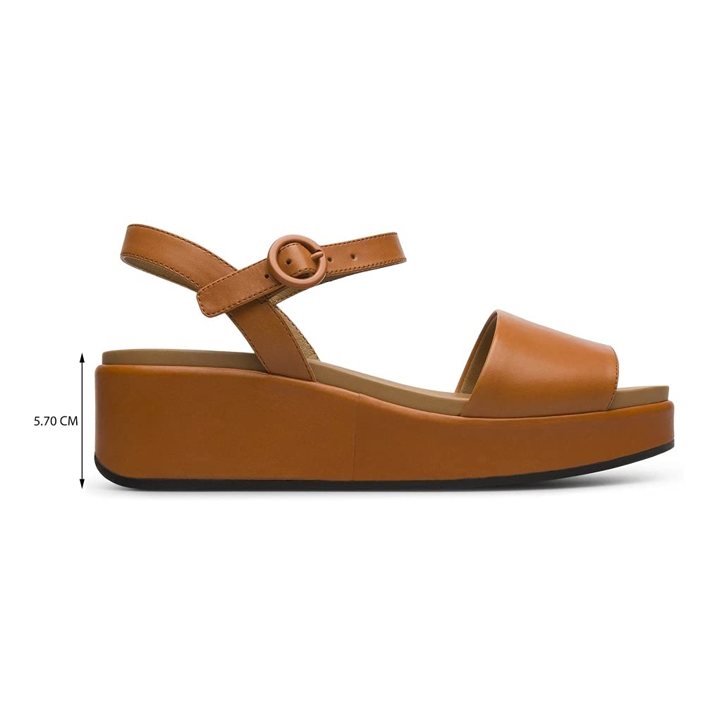 Camper Misia-K200564, Sandalia con Pulsera Mujer, Marrón (Brown 026), 36 EU