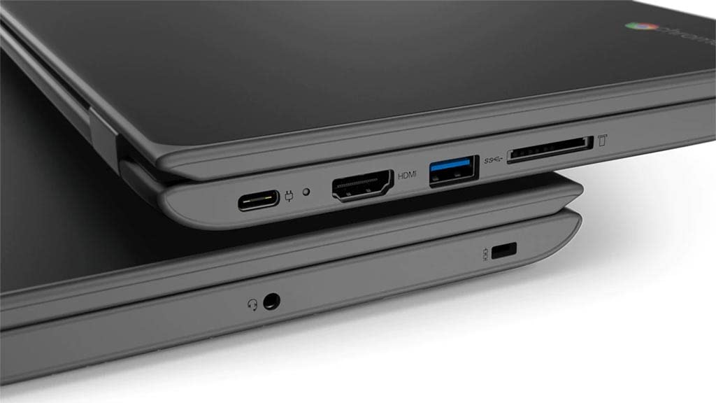 Lenovo Chromebook 100e Gen 2 - Portátil 11.6" FullHD (Intel® Celeron® N4020, 4GB RAM, 32GB eMMC, UHD 600 GPU, Chrome OS) Color Negro - Teclado QWERTY Español