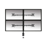 ACT Brazo de monitor 4 monitores para 32 pulgadas, VESA 75/100 mm, soporte de monitor cuádruple ajustable en altura para escritorio, inclinación de 180°, giro de 360°, rotación de 360°, peso máx. 8 kg