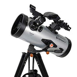 Celestron 22453 StarSense Explore LT127AZ Telescopio Reflector newtoniano con tecnología para Smartphone - con 2 oculares, 2 Lentes de Barlow, Acoplamiento para teléfono y trípode Ajustable, Plateado