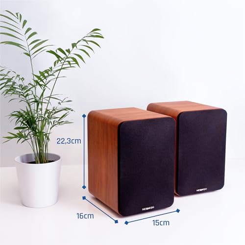 iggual- Altavoces Activos Bluetooth para Ordenador 50W - Altavoz de estantería 2.0. -Home Studio.- Conectividad: Bluetooth 5.3, USB, 2 x RCA (estéreo), HDMI ARC, Óptico Digital Mando a Distancia