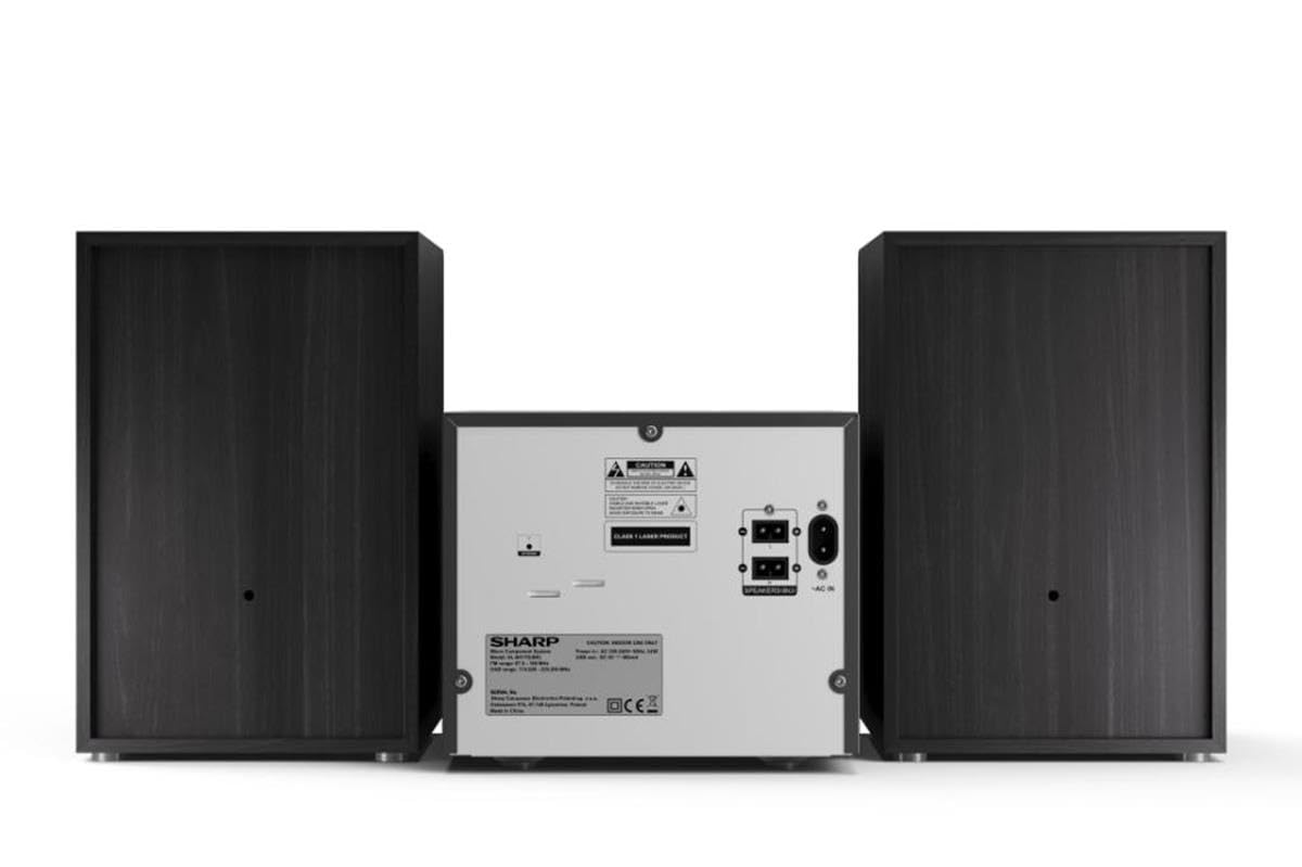 Sharp XL-B517D(BK) Microcadena Sound System Estereo con Radio Dab, Dab+, FM, Bluetooth, CD-MP3, reproducción USB, Altavoces de Madera y 45W Color Negro