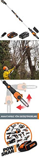 WORX WG349E Sierra de Cadena, Color Negro, 20 cm