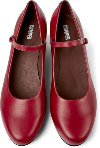 Camper Helena Bajo 20202, Mary Jane Flat, Mujer, Rojo 093, 38 EU
