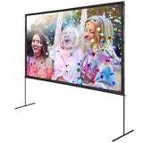 VEVOR Pantalla de Proyector de Pie 120" 16:9 HD Pantalla de Proyección Portátil de Doble Cara Antiarrugas Amplio Ángulo de Visión con Bolsa de Almacenamiento para Proyector de Vídeo de Cine en Casa