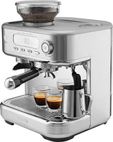 SENCOR Machine Expresso, Espumador de leche, Trituradora de café de grano, Pantalla LCD, Café expreso, Cappuccino, Expresso con Trituradora Barista Express, Excellence Plus, Depósito de agua y café de