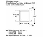 Bosch BFL523MB3F, Serie 2, Microondas, Empotrable, Negro